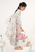 Load image into Gallery viewer, White 3 Piece Embroidered Lawn Frock Suit for Girls