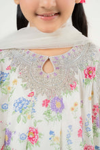 Load image into Gallery viewer, White 3 Piece Embroidered Lawn Frock Suit for Girls