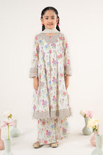 Load image into Gallery viewer, White 3 Piece Embroidered Lawn Frock Suit for Girls