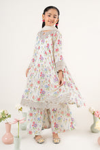 Load image into Gallery viewer, White 3 Piece Embroidered Lawn Frock Suit for Girls