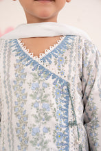 Load image into Gallery viewer, Boys 3 Piece Embroidered Lawn Angrakha Suit - Light Blue