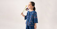 Load image into Gallery viewer, Boys 2 Piece Embroidered Dobby Lawn Suit - Blue