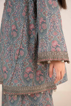 Load image into Gallery viewer, Blue 3 Piece Embroidered Lawn Suit for Girls