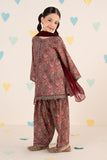 Magenta Maroon 3 Piece Embroidered Lawn Suit
