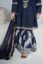 Load image into Gallery viewer, Girls 3 Piece Embroidered Lawn Kurta with Gharara - Blue