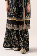 Load image into Gallery viewer, Printed Lawn Angrakha 3 Piece Suit for Kids - Black