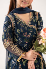 Load image into Gallery viewer, Printed Lawn Angrakha 3 Piece Suit for Kids - Blue