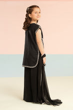 Load image into Gallery viewer, Kids 3 Piece Embroidered Brochia Jacquard Suit - Black