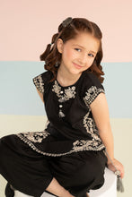 Load image into Gallery viewer, Kids 3 Piece Embroidered Brochia Jacquard Suit - Black