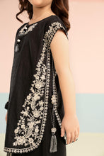 Load image into Gallery viewer, Kids 3 Piece Embroidered Brochia Jacquard Suit - Black