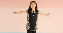 Load image into Gallery viewer, Kids 3 Piece Embroidered Brochia Jacquard Suit - Black