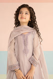 Kids 3 Piece Striped Lurex Yarn Dyed Suit - Purple