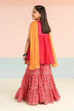 Load image into Gallery viewer, Kids 3 Piece Embroidered Lawn Angrakha Suit - Pink