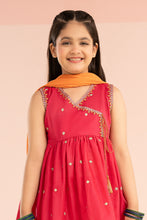 Load image into Gallery viewer, Kids 3 Piece Embroidered Lawn Angrakha Suit - Pink