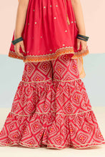 Load image into Gallery viewer, Kids 3 Piece Embroidered Lawn Angrakha Suit - Pink