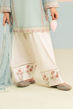 Load image into Gallery viewer, Kids 3 Piece Embroidered Lawn Farshi Shalwar Suit - Blue