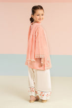 Load image into Gallery viewer, Kids 3 Piece Embroidered Lawn Farshi Shalwar Suit - Pink