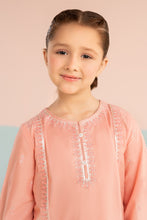 Load image into Gallery viewer, Kids 3 Piece Embroidered Lawn Farshi Shalwar Suit - Pink