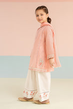 Load image into Gallery viewer, Kids 3 Piece Embroidered Lawn Farshi Shalwar Suit - Pink