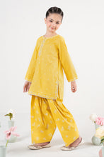 Load image into Gallery viewer, 2 Piece Yellow Dobby Lawn Suit for Kids