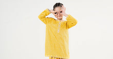 Load image into Gallery viewer, 2 Piece Yellow Dobby Lawn Suit for Kids