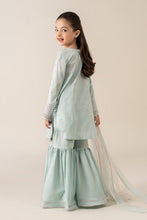 Load image into Gallery viewer, Kids 3 Piece Embroidered Lawn Gharara Suit - Blue