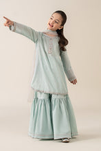 Load image into Gallery viewer, Kids 3 Piece Embroidered Lawn Gharara Suit - Blue