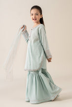 Load image into Gallery viewer, Kids 3 Piece Embroidered Lawn Gharara Suit - Blue
