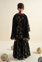 Load image into Gallery viewer, Black 3 Piece Embroidered Khaddar Suit for Kids