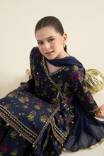 Load image into Gallery viewer, Kids 3 Piece Embroidered Khaddar Suit - Blue