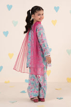 Load image into Gallery viewer, 3 Piece Embroidered Lawn Suit with Schifli in Blue