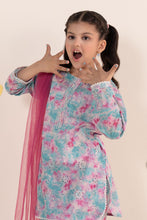 Load image into Gallery viewer, 3 Piece Embroidered Lawn Suit with Schifli in Blue