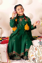 Load image into Gallery viewer, 3 Piece Green Bamberg Raw Silk Frock for Kids