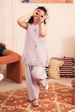 Load image into Gallery viewer, Light Blue 2 Piece Embroidered Organza Suit for Kids
