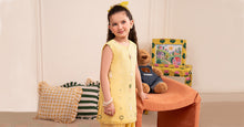 Load image into Gallery viewer, Yellow Embroidered Organza 2 Piece Suit for Girls