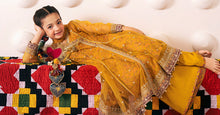 Load image into Gallery viewer, Mustard Yellow 3 Piece Embroidered Net Suit for Kids