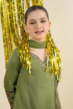 Load image into Gallery viewer, 3 Piece Embroidered Raw Silk Angrakha Suit - Green