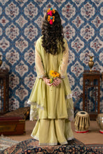 Load image into Gallery viewer, Green 3 Piece Embroidered Net Suit for Girls