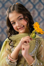 Load image into Gallery viewer, Green 3 Piece Embroidered Net Suit for Girls