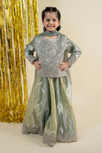 Load image into Gallery viewer, Kids 3 Piece Embroidered Tissue Suit - Green