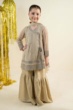 Load image into Gallery viewer, Girls 3 Piece Embroidered Net Suit - Off White