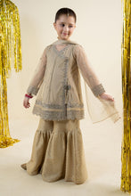 Load image into Gallery viewer, Girls 3 Piece Embroidered Net Suit - Off White