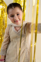 Load image into Gallery viewer, Girls 3 Piece Embroidered Net Suit - Off White