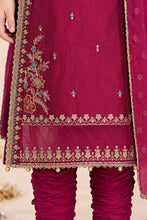 Load image into Gallery viewer, Pink 3 Piece Embroidered Yarn Dyed Stripe Suit for Kids