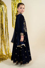 Load image into Gallery viewer, Maria.B Girls 3 Piece Embroidered Velvet Suit - Blue