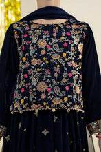 Load image into Gallery viewer, Maria.B Girls 3 Piece Embroidered Velvet Suit - Blue