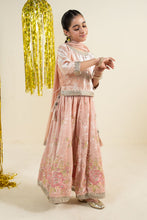 Load image into Gallery viewer, 3 Piece Embroidered Velvet Suit for Girls - Pink