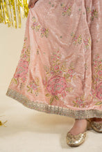 Load image into Gallery viewer, 3 Piece Embroidered Velvet Suit for Girls - Pink