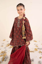 Load image into Gallery viewer, 3 Piece Maroon Embroidered Raw Silk Suit