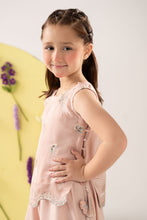 Load image into Gallery viewer, Girls 2 Piece Embroidered Chiffon Suit with Sharara - Pink